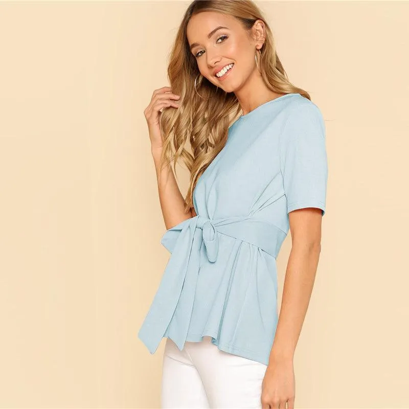 BAILEY BLUE BLOUSE