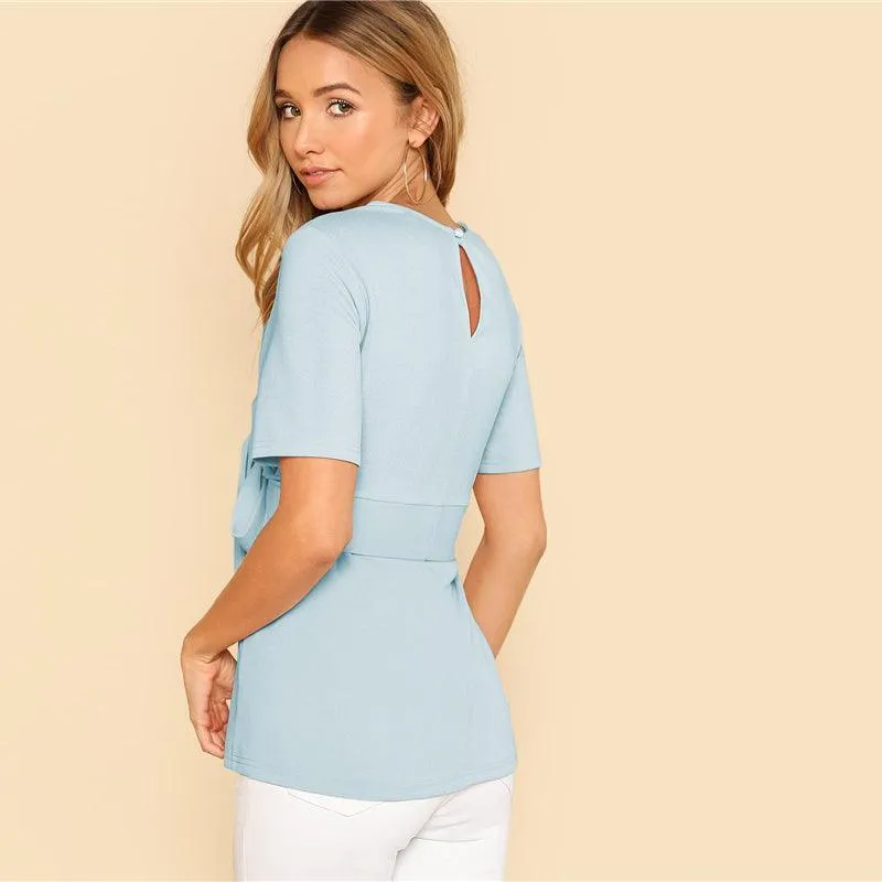 BAILEY BLUE BLOUSE