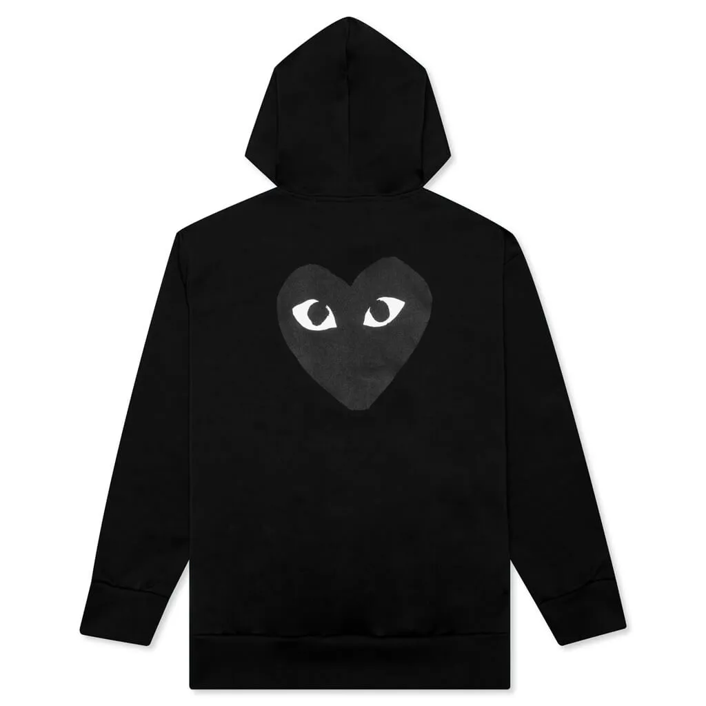 Big Black Heart Hooded Sweatshirt - Black