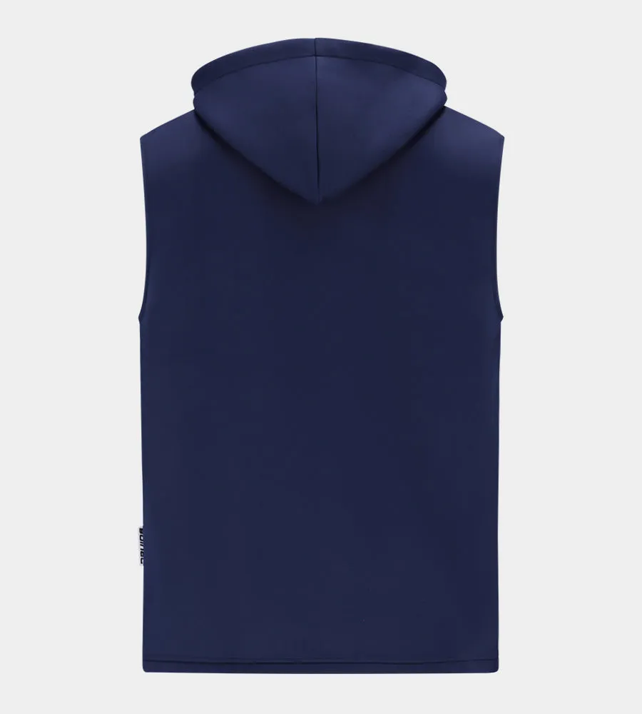 BLAZE SLEEVELESS HOODIE - NAVY