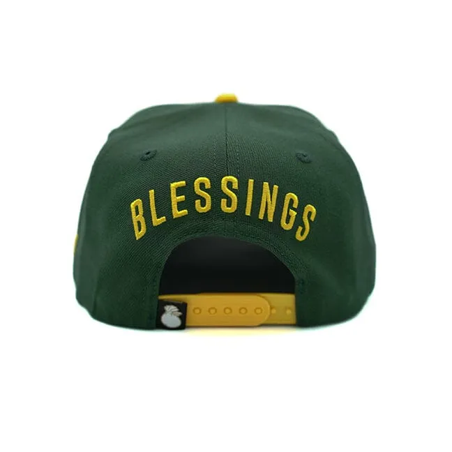 Blessings on Blessings - Dark Green Snapback Cap