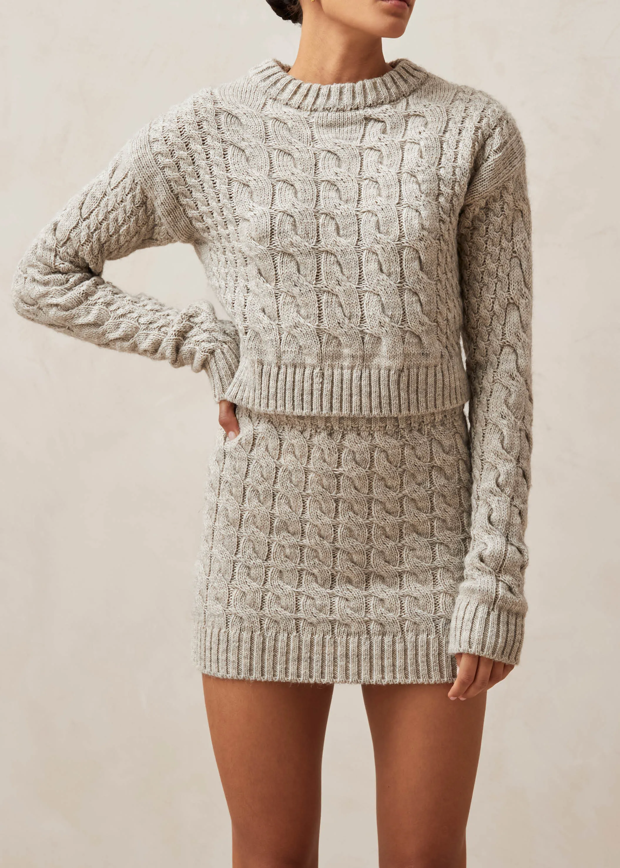 Blossom Gray Tricot Sweater