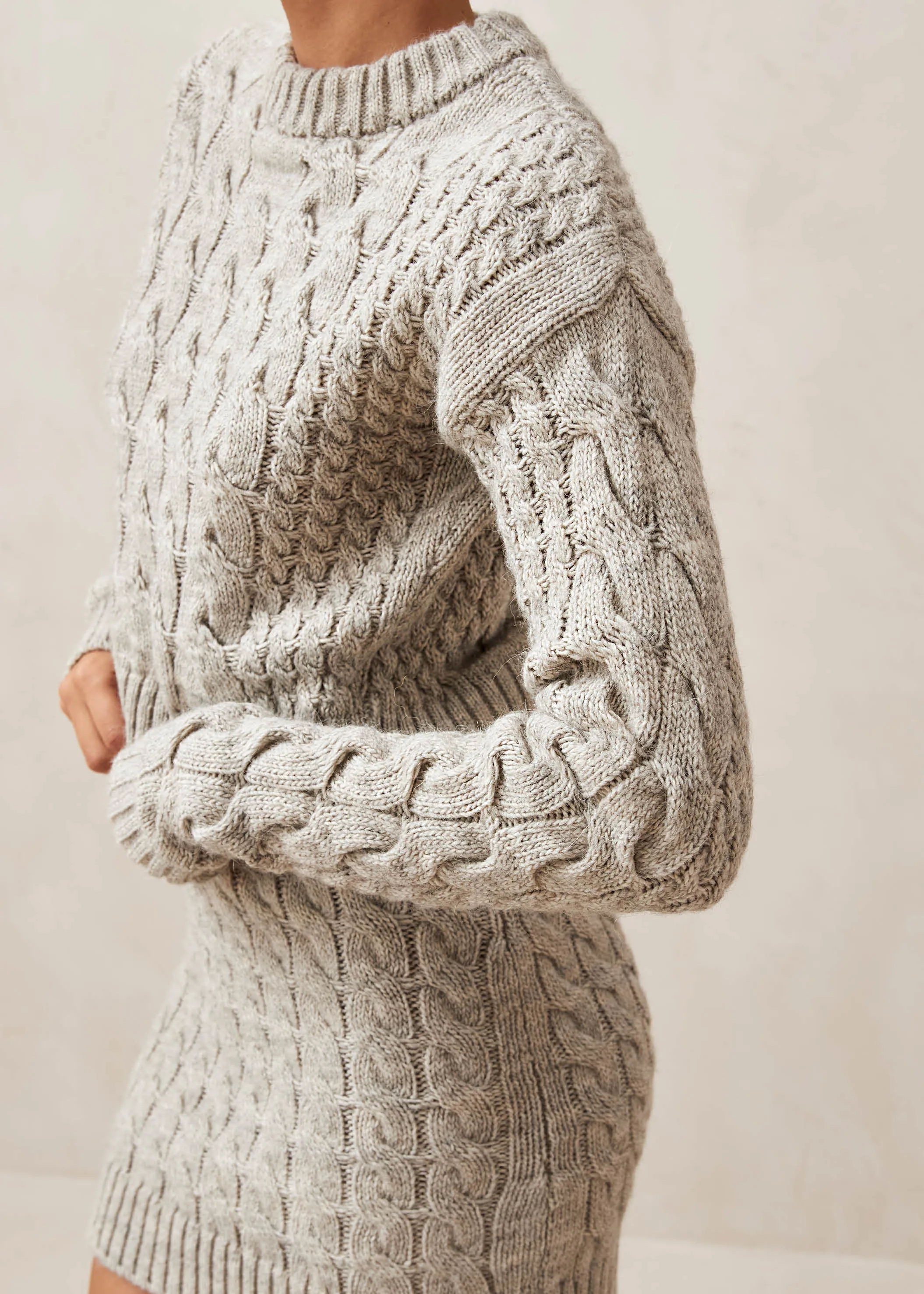 Blossom Gray Tricot Sweater