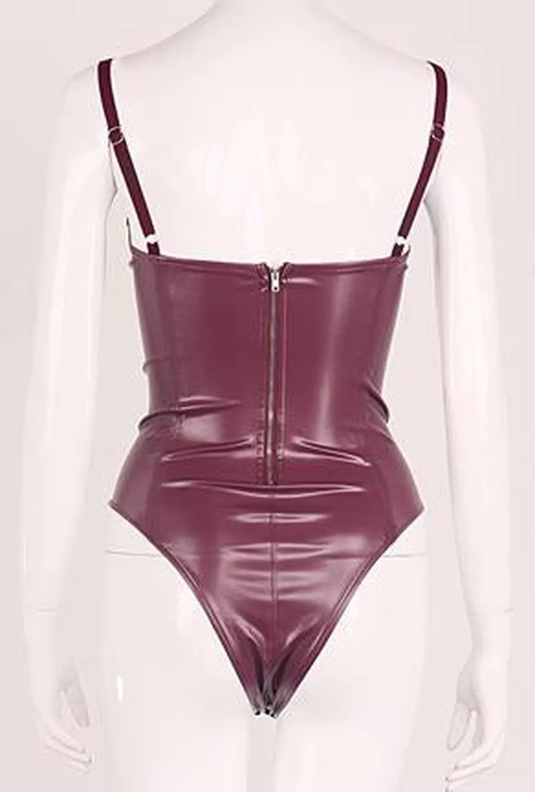 BRIA - LEATHERETTE BUSTIER BODYSUIT