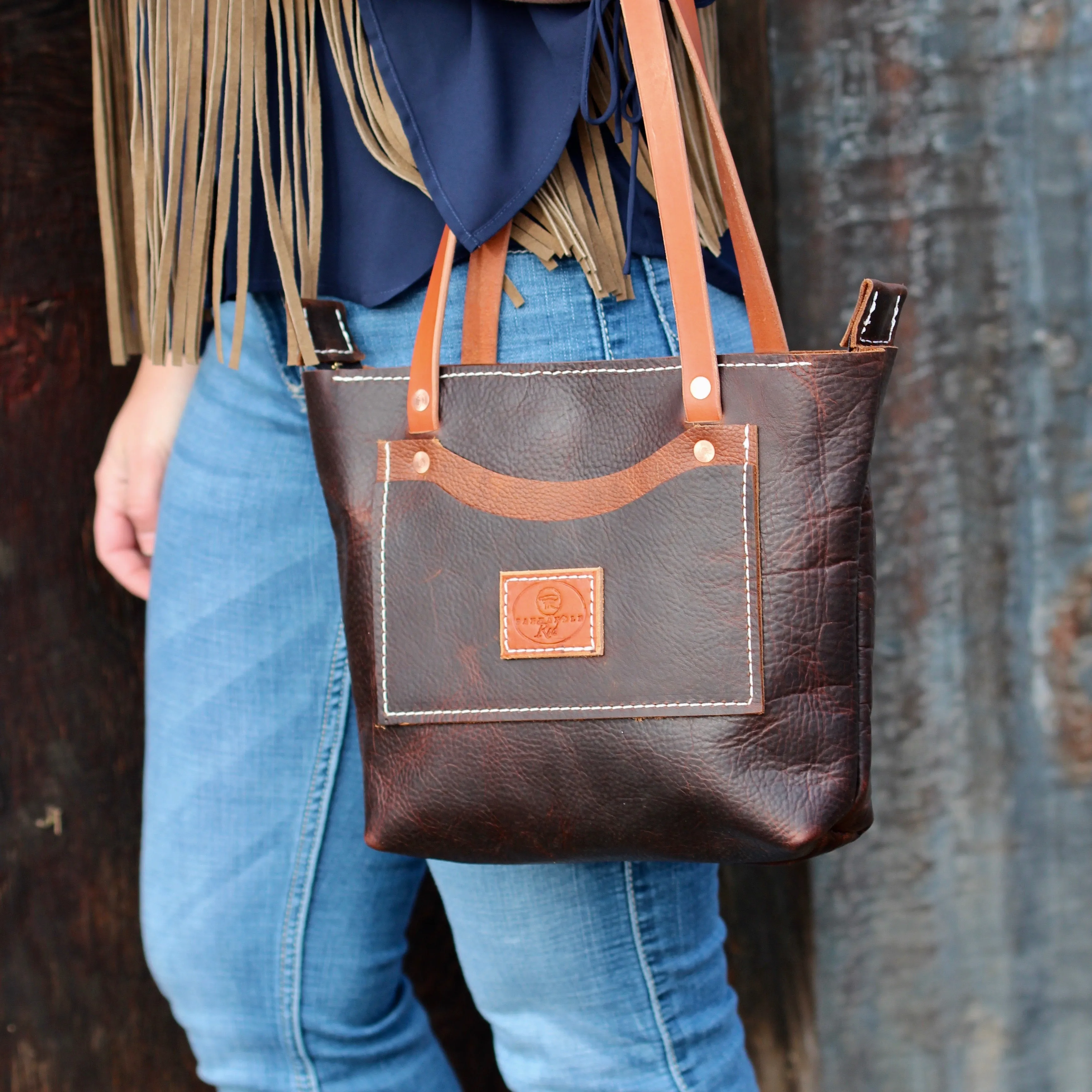 Brown Leather Tote Bag Purse