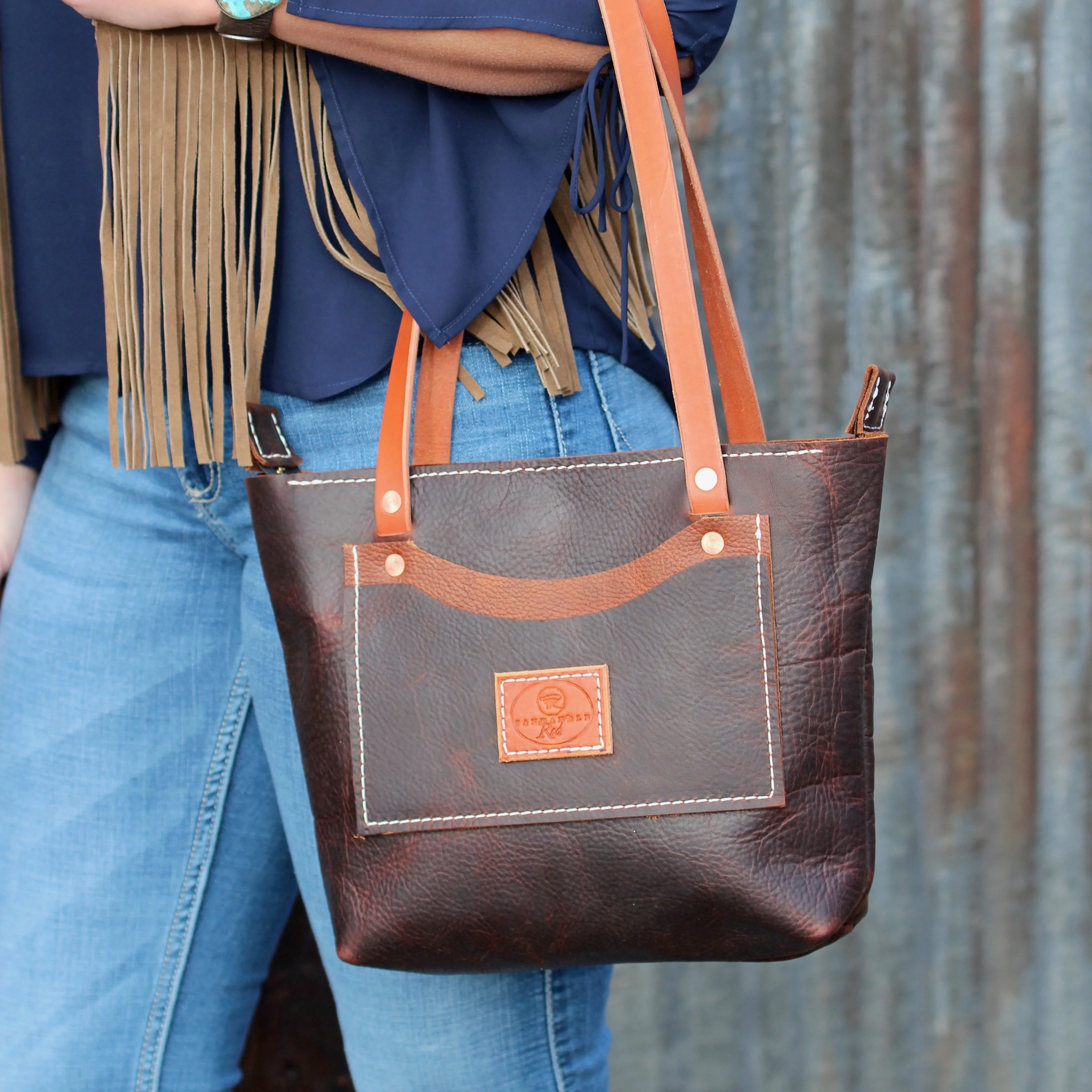 Brown Leather Tote Bag Purse