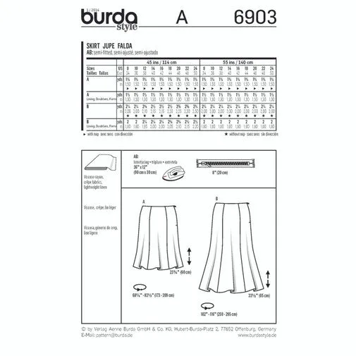 Burda Skirts 6903