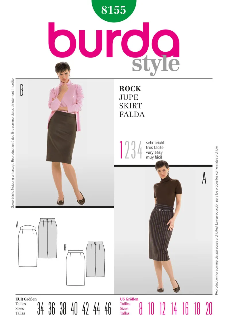 Burda Skirts 8155