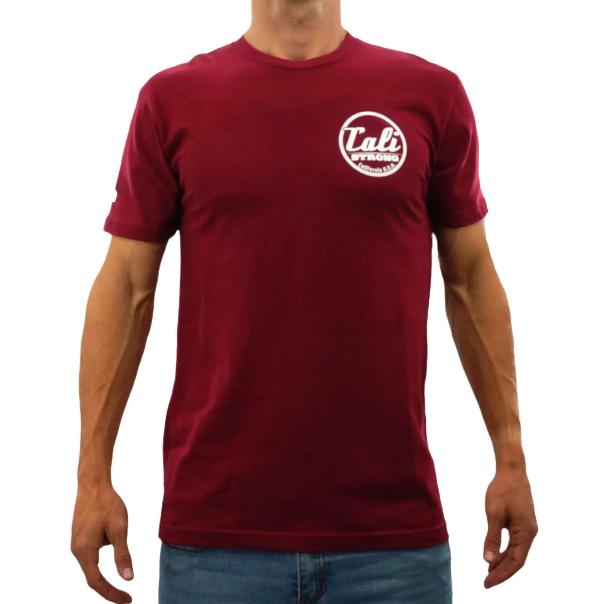 CALI Strong Classic T-shirt Burgundy Glow in the Dark