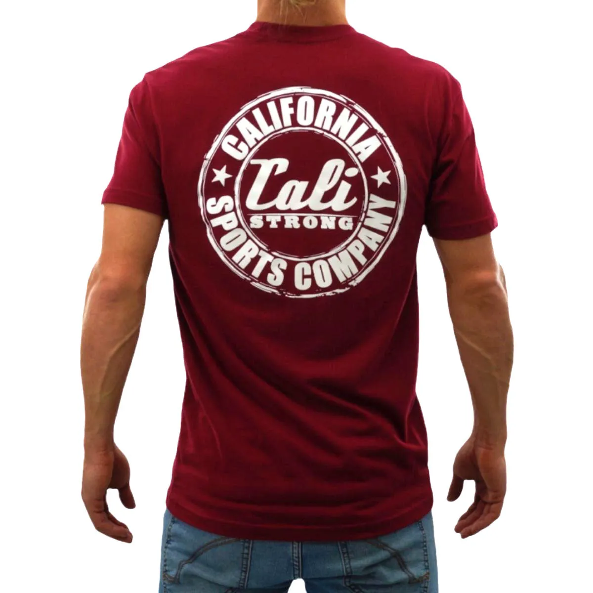 CALI Strong Classic T-shirt Burgundy Glow in the Dark