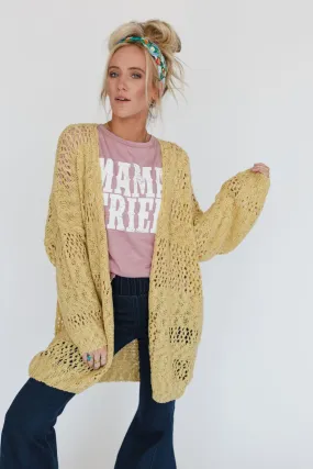 Cara Oversized Cardigan - Yellow