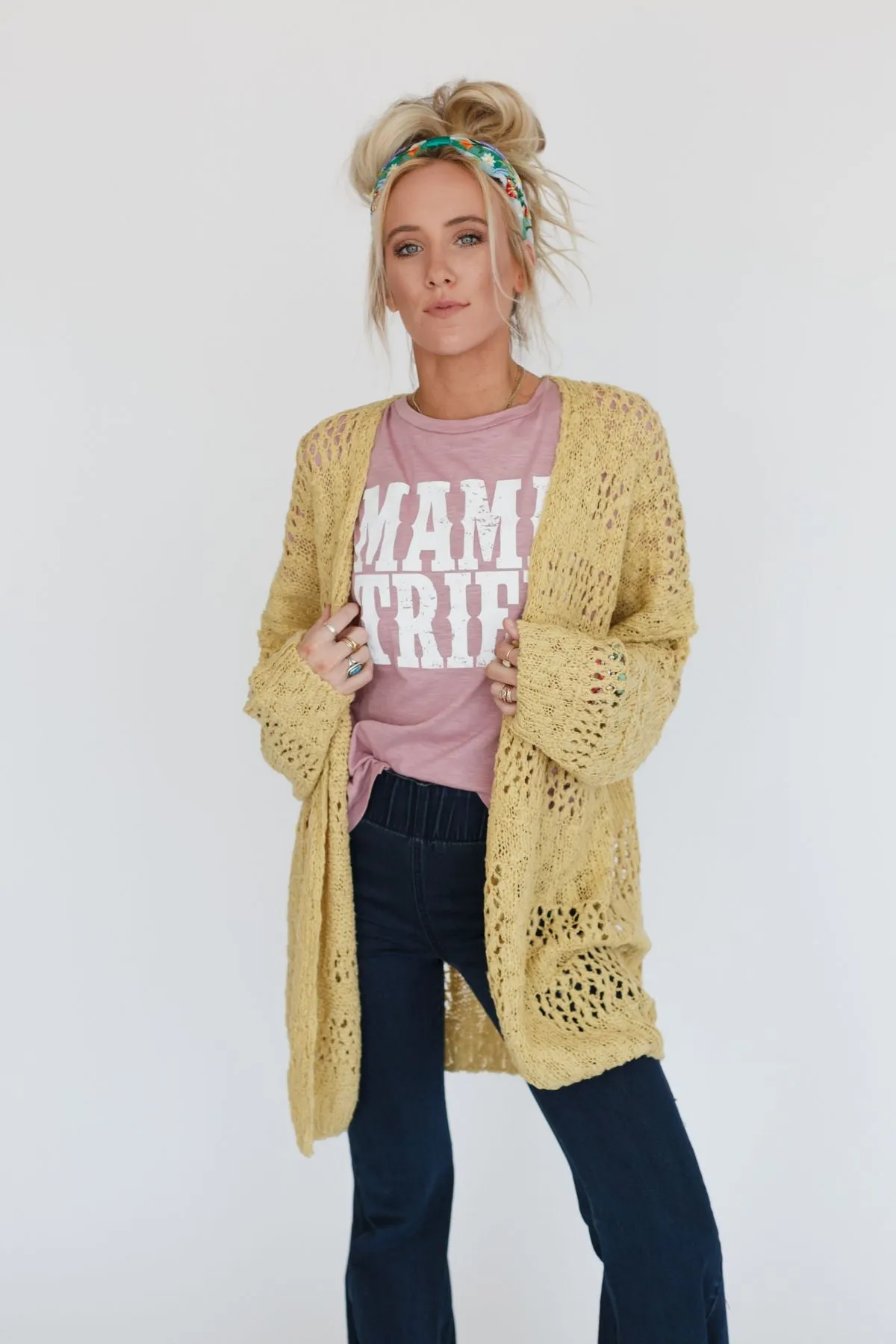 Cara Oversized Cardigan - Yellow