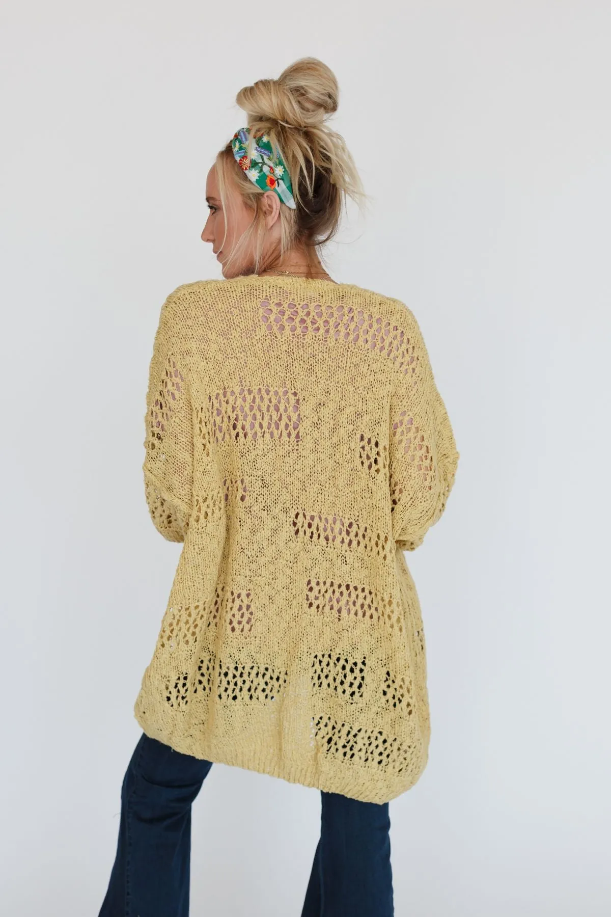 Cara Oversized Cardigan - Yellow