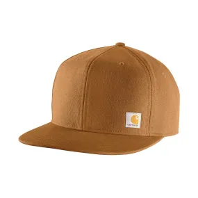 Carhartt Firm Duck Flat Brim Cap - Carhartt Brown