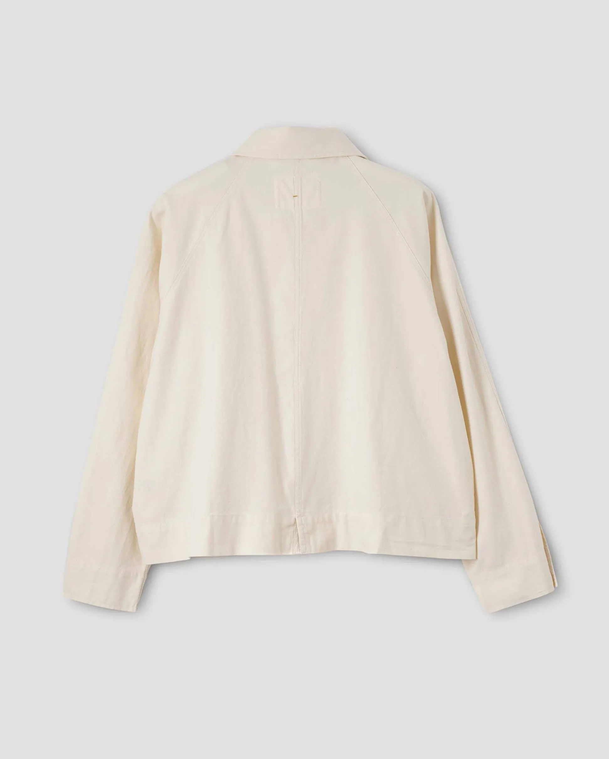 CROPPED RAGLAN COTTON SHIRT / NATURAL