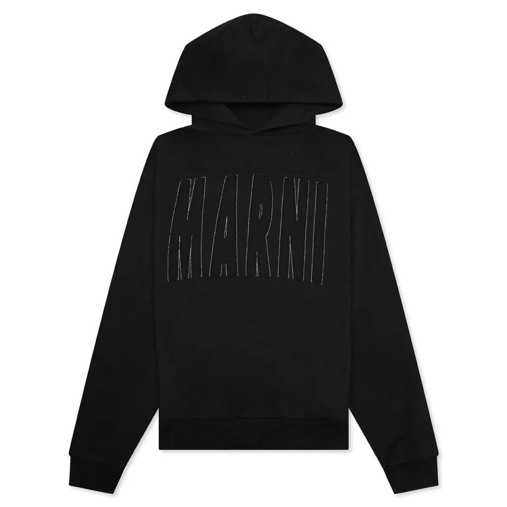 Cut & Sew Logo Sweatshirt - Black