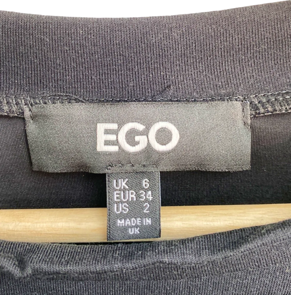 EGO Black Crop Top UK Size 6