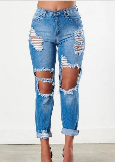 Elida Distressed Relaxed Jeans