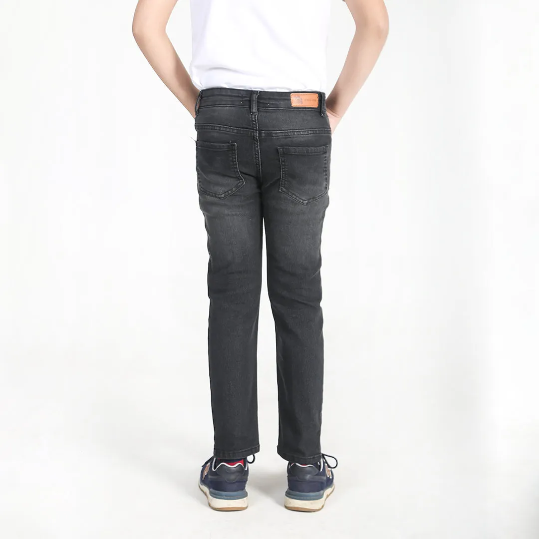 Faded Black Slim Fit Denim