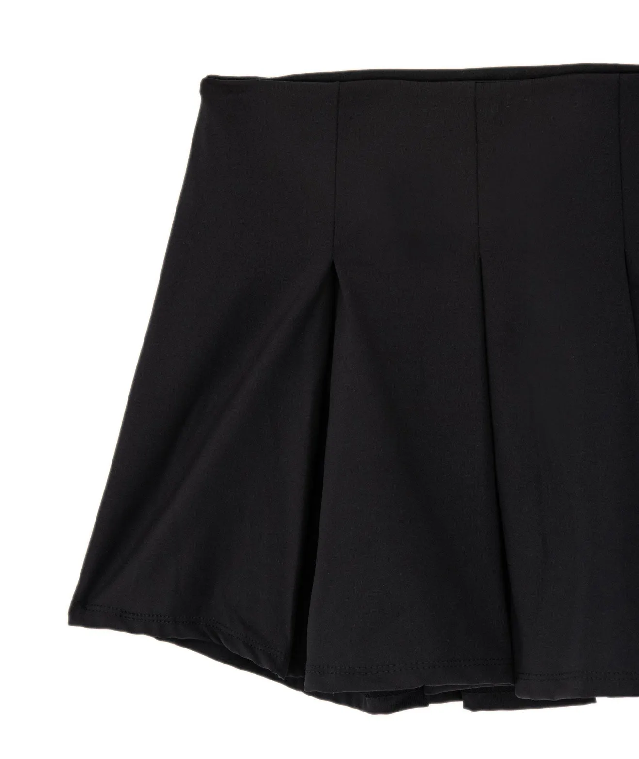 FBZ Girls Black Poly Lycra Pleated Skirt