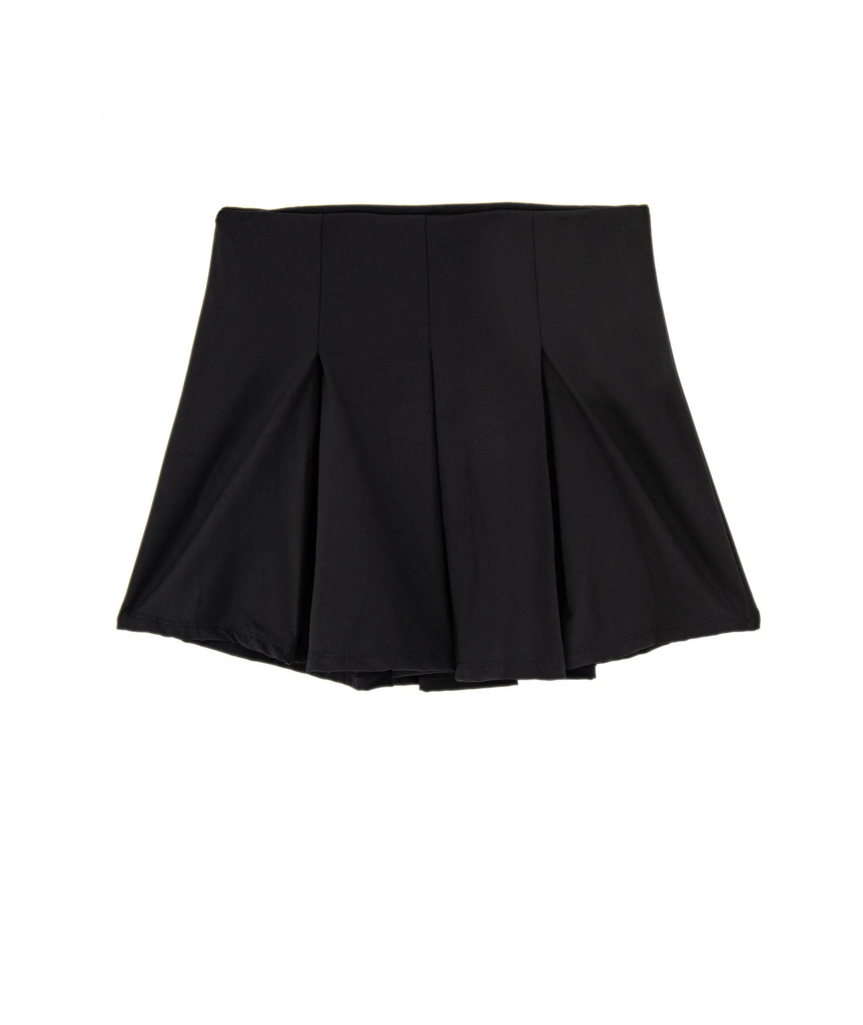 FBZ Girls Black Poly Lycra Pleated Skirt