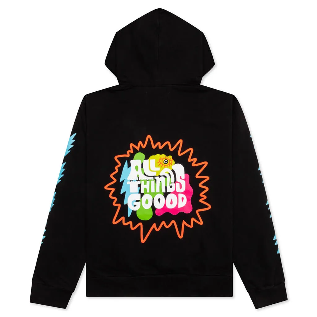 Feature x Pretty Done Splash Hoodie - Black