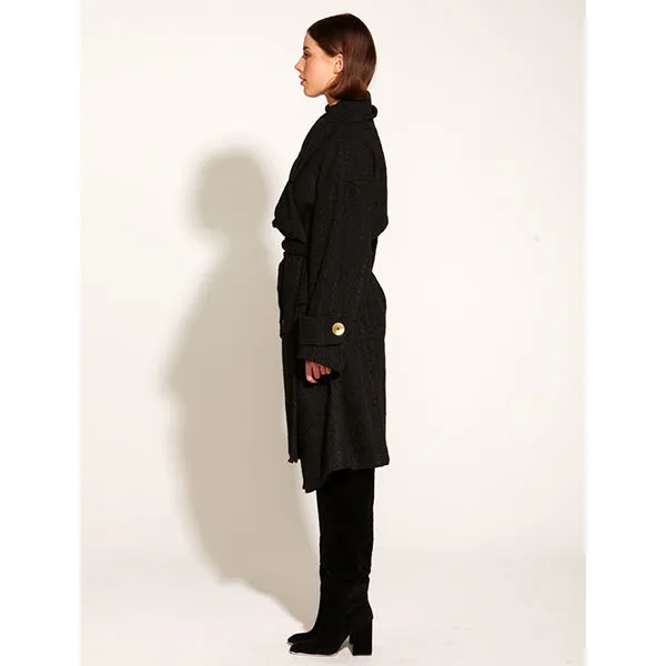 Forever Oversized Coat - Black Boucle