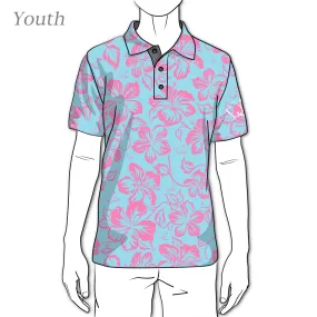 Hibiscus Pareu Polo - OGA Youth Polo