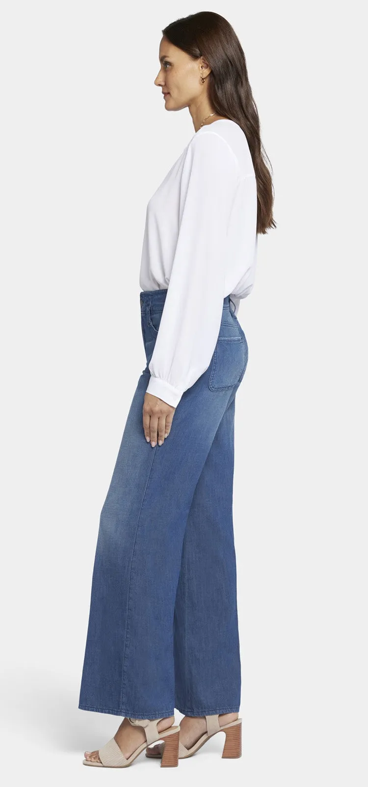 High Rise Teresa Wide Leg Jeans Donkerblauw Premium Denim | Missionblue