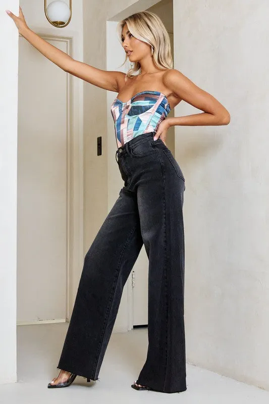 High Waisted Wide Leg Jeans