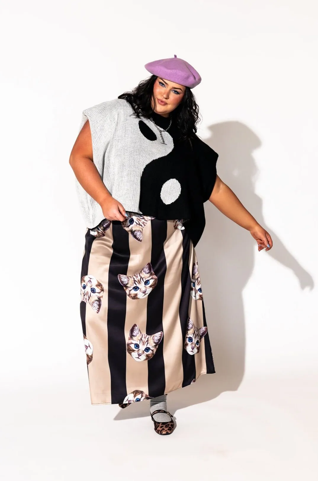 It Girl Midi Skirt in Pretty Kitty