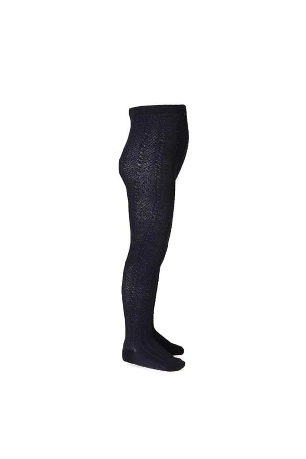 Jacquard Tights - Navy (Milky Kids)