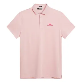 Premium J.Lindeberg Bridge Golf Polo Shirt in Powder Pink