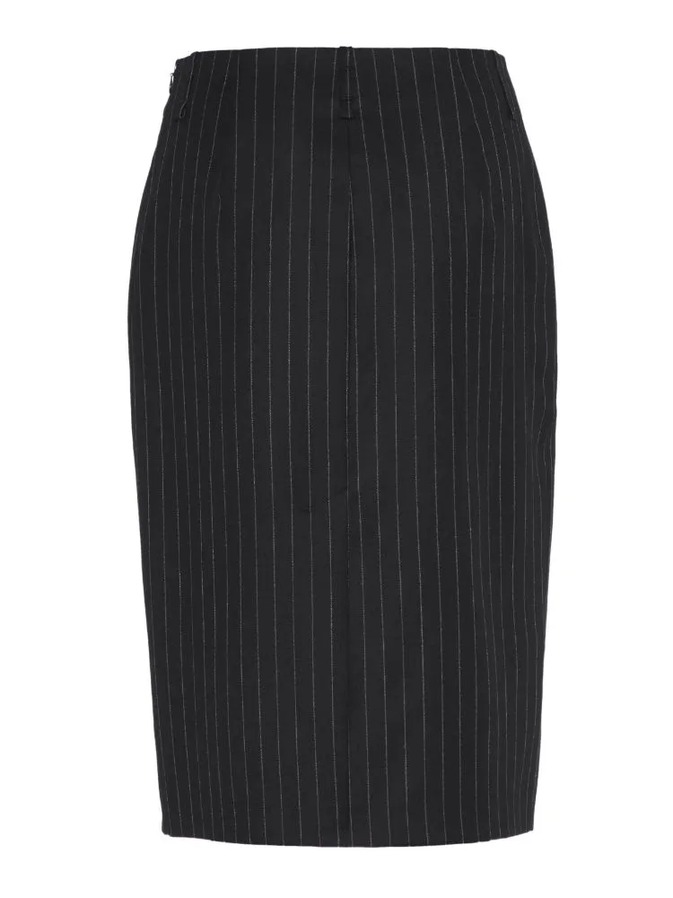 J.Lindeberg Womens Silva Wool Pin Skirts - BLACK