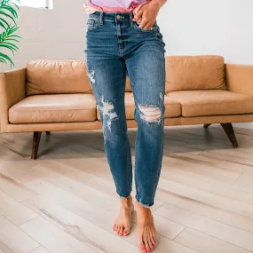 Judy Blue Jessica Distressed Relaxed Jeans