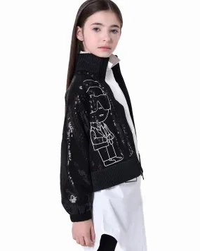 KARL LAGERFELD FW23 Sequined Bomber Jacket