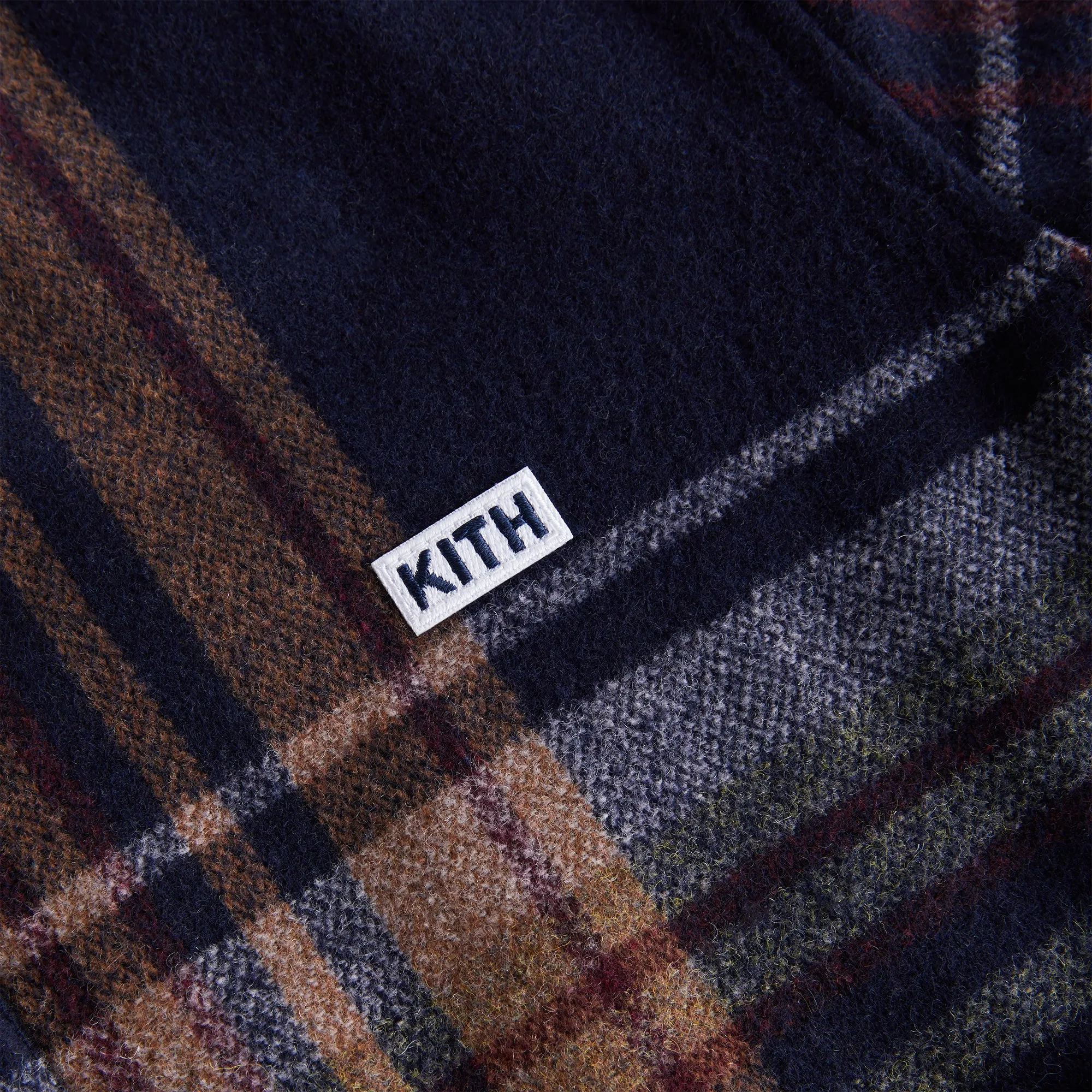 Kith Kids Plaid Overshirt Hoodie - Ink