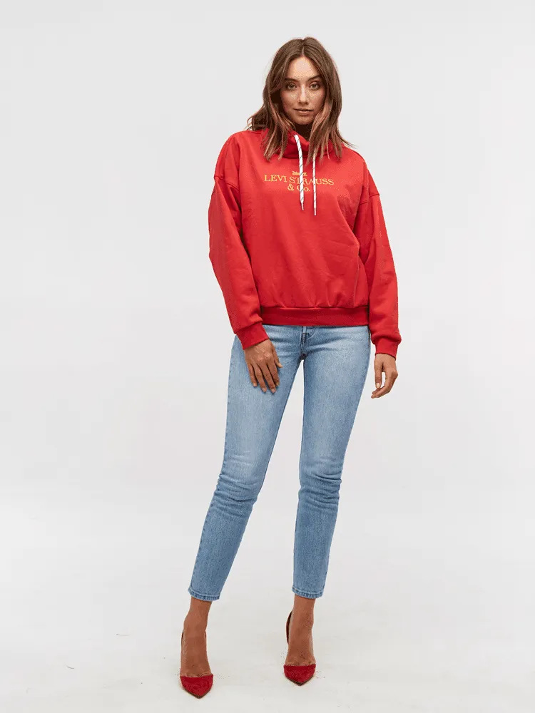 Levi's Saddie Funnel Neck Crew - Red