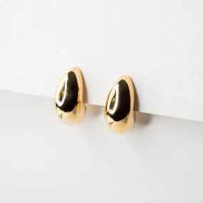 Luna Puffed Drop Stud Earrings