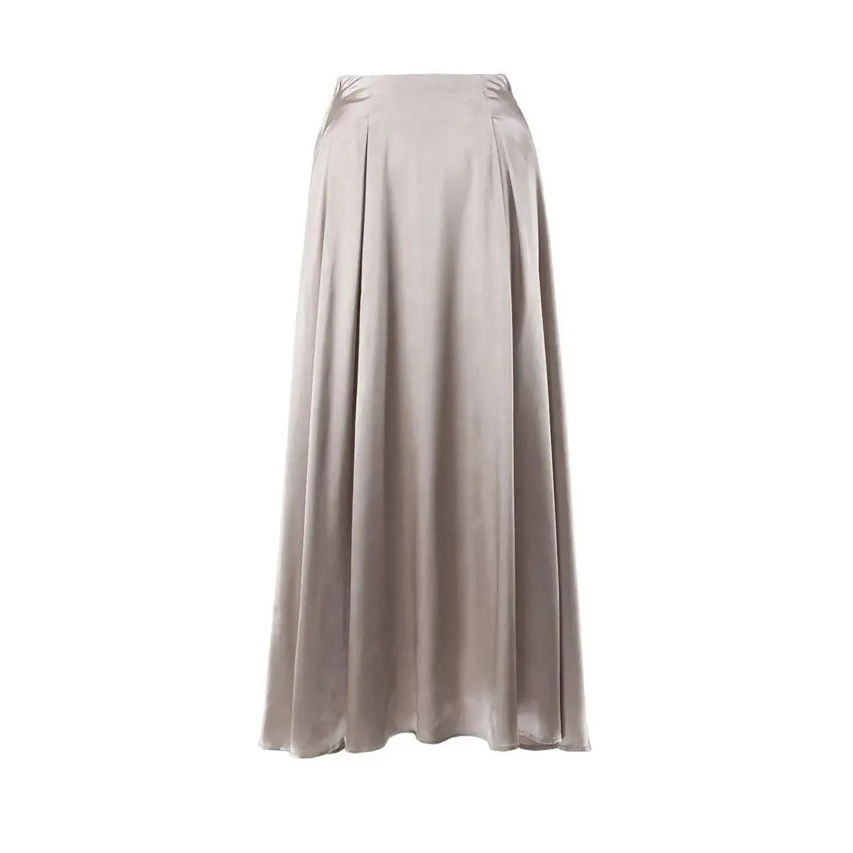 MS006 Satin High Waisted Maxi Skirts