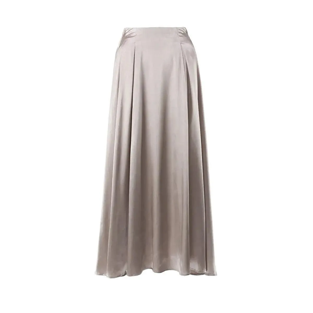 MS006 Satin High Waisted Maxi Skirts