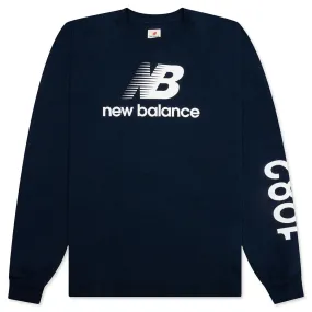 New Balance x Made in USA Graphic L/S Tee - Natural Indigo