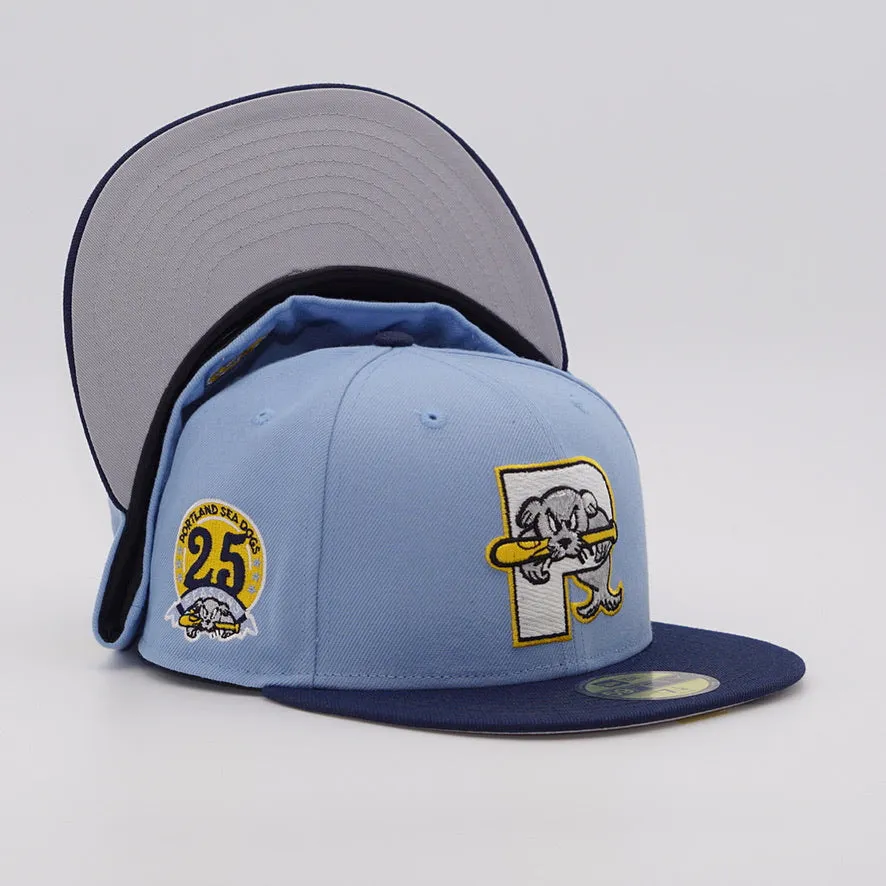 NEW ERA CAP 59FIFTY MILB Portland Sea Dogs 2 TONE 25 Seasons SIDE PATCH FR EXCLUSIVE