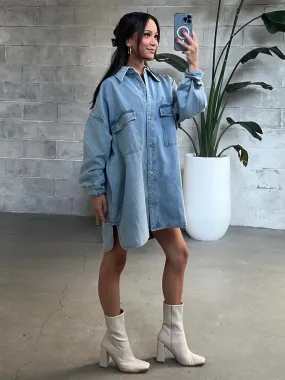 **PRESALE** BRUNETTE THE LABEL Oversized Denim Jacket / Shirt Dress