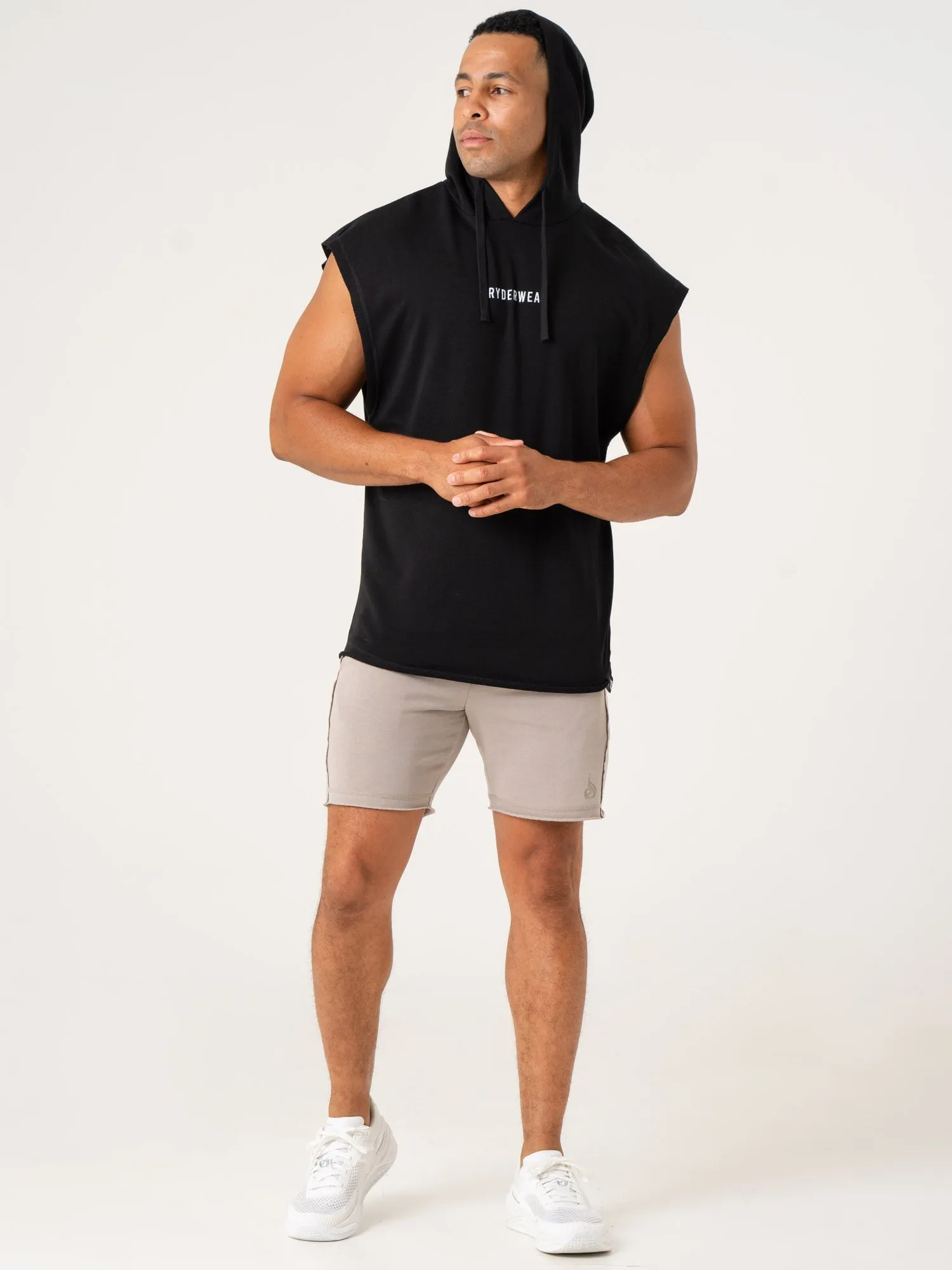 Pursuit Fleece Sleeveless Hoodie - Black