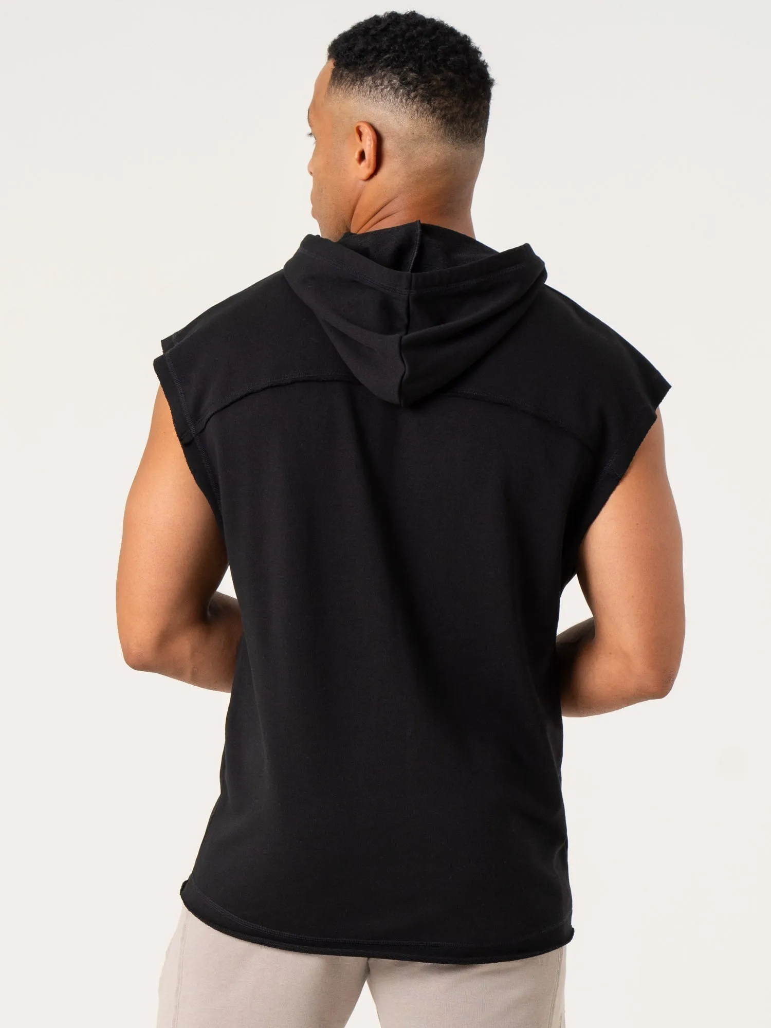 Pursuit Fleece Sleeveless Hoodie - Black