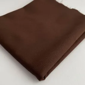 Relaxed Organic Cotton Twill Fabric in Espresso Brown