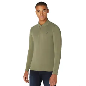 Remus Uomo Long Sleeve Polo - Green