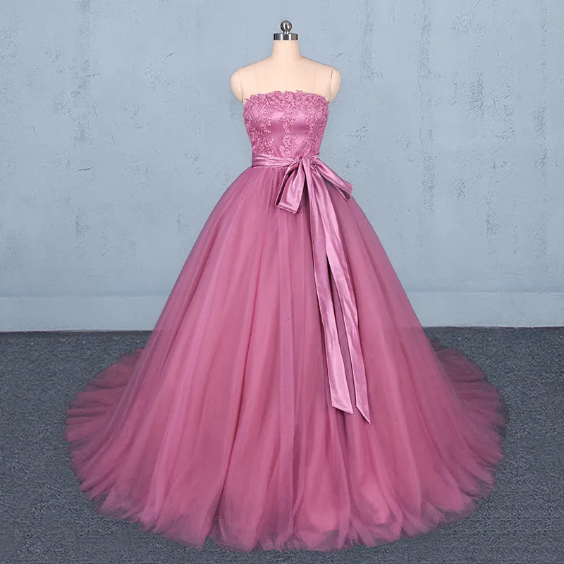 Strapless Ball Gowns Prom Dresses Simple Quinceanera Dresses For Teens