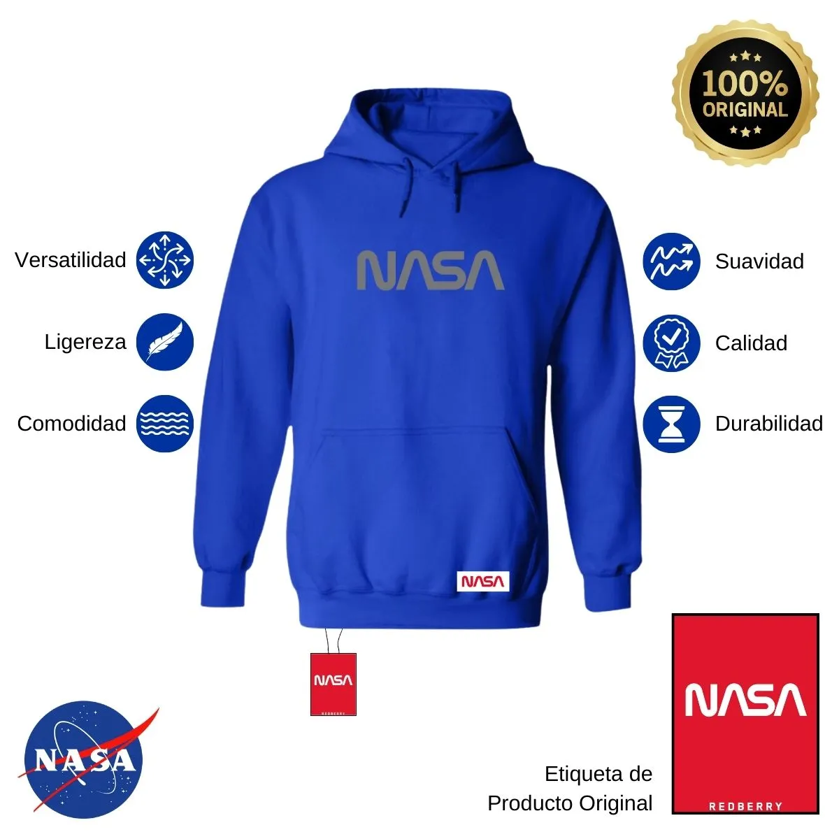 Sudadera para Mujer Hoodie Nasa Worm Mono